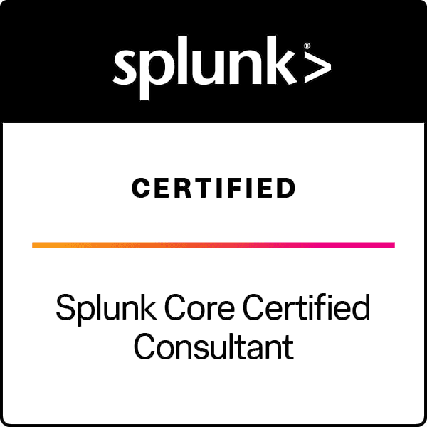 Certification badge: Splunk Core Certified Consultant